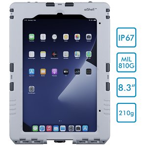 aiShell 8, wei Schutzgehuse mit Touchfolie klar fr Apple iPad Mini 6 (2021 - Modelle A2567, A2568)