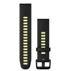 Garmin QuickFit 20 Silikon Armband, schwarz/gelb (010-13279-03) fr Garmin Instinct 2S Solar
