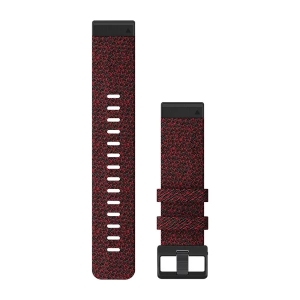 Garmin QuickFit 22 Nylon Armband, rot/schwarz (010-12863-06) fr Garmin epix (Modell 2022)