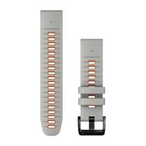 Garmin QuickFit 22 Silikon Armband, grau/orange (010-13280-02) fr Garmin fenix 7