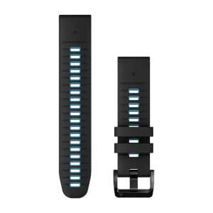 Garmin QuickFit 22 Silikon Armband, schwarz/blau (010-13280-05) fr Garmin Instinct Solar