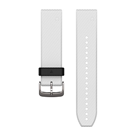 Garmin QuickFit 22 Silikon Armband, wei (010-12500-01) fr Garmin epix (Modell 2022)
