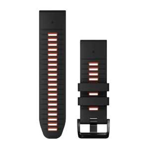 Garmin QuickFit 26 Silikon Armband, schwarz/rot (010-13281-06) fr Garmin Instinct 2X Solar