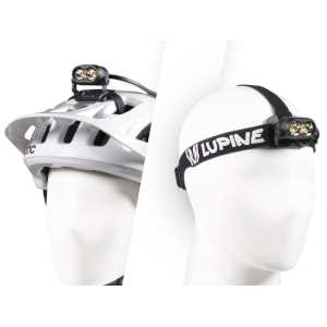 Lupine Piko All-in-One Helm- und Stirnlampe (Stirnband: schwarz) mit 2100 Lumen, 3.5 Ah SmartCore Akku + Bluetooth Fernbedienung