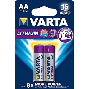 Varta ULTRA Lithium AA Batterie 6106, Mignon, LR14505, LR6 (2 Stck) fr Garmin eTrex 32x