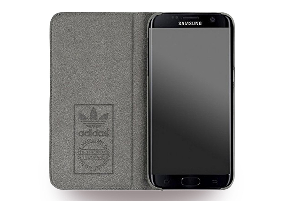 cuatro veces grande Popular Adidas Basics Book Cover Handytasche, grau für Samsung Galaxy S7 Edge | PDA  Max