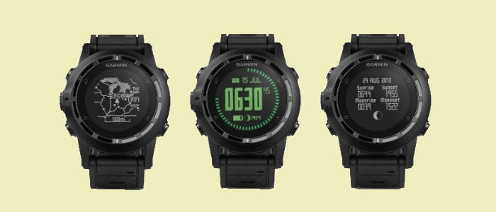 Garmin tactix mit 3 verschiedenen Ansichten