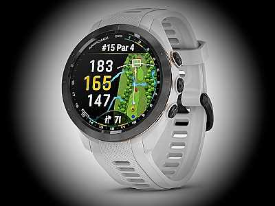 Garmin Approach S70 42mm, weiss,  Golf Smartwatch mit Silikon Armband 22mm (010-02746-10)