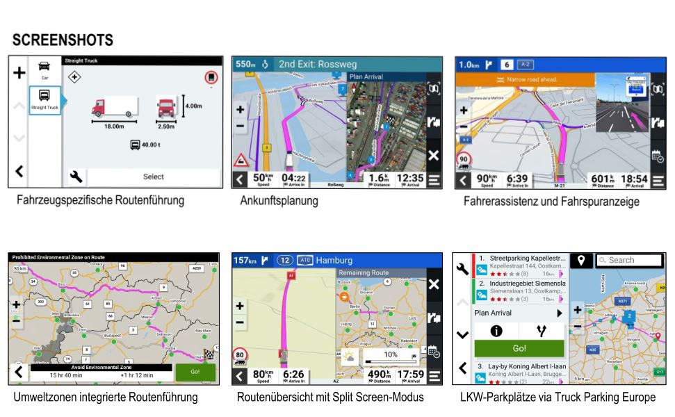 Zoll LKW Garmin mit Verkehrsinfos (010-02741-10) MT-D 10 PDA EU LGV1010 | - Max Navigationsgerät dezl