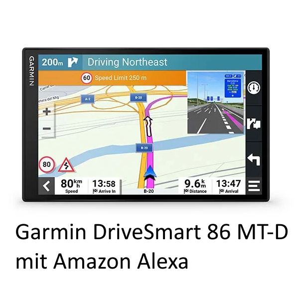 Garmin DriveSmart 86 MT-D EU mit Amazon Alexa - Smartes 8 Zoll Navi mit  Verkehrsinfos via App und Digitalradio | PDA Max