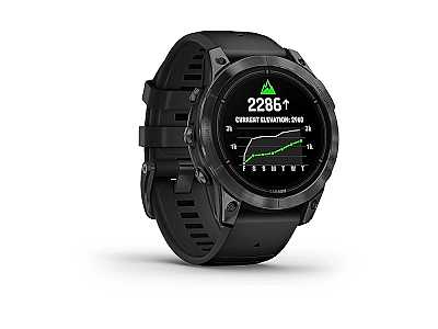 Garmin epix Pro 47mm (010-02803-01), Multisport Smartwatch schiefergrau mit schwarzem QuickFit 22 Silikon Armband