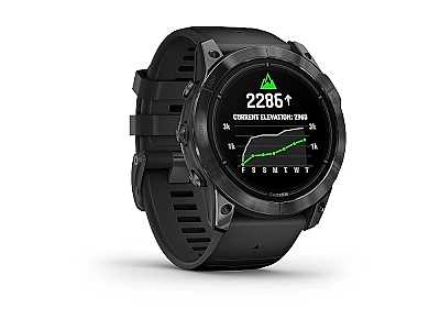 Garmin epix Pro 51mm (010-02804-21), Multisport Smartwatch schiefergrau mit schwarzem QuickFit 26 Silikon Armband