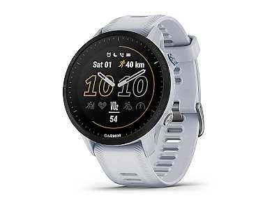 Garmin Forerunner 955 (010-02638-31), Triathlon Smartwatch mit QuickFit 22 Silikon Armband weiss