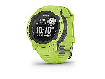 Garmin Instinct 2, gelb (010-02626-01), Outdoor Smartwatch mit Silikon Armband gelb