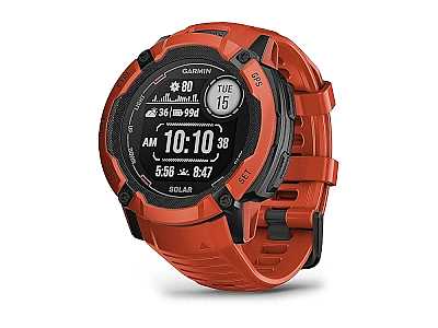 Garmin Instinct 2X Solar, rot (010-02805-01), Outdoor Smartwatch